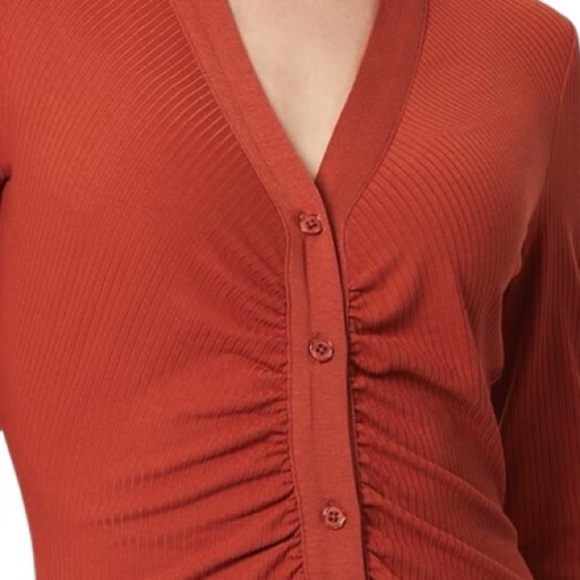 HOBBS London Rib Hatty Jersey Dress in Pecan Brown Rust NEW - Picture 13 of 14